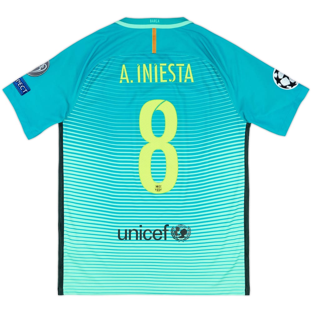 2016-17 Barcelona Third Shirt A. Iniesta #8 - 9/10 - (M)
