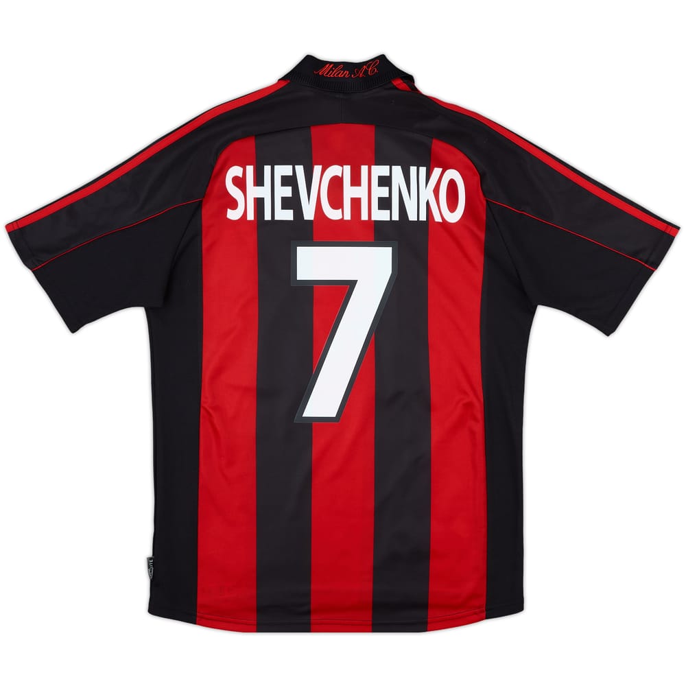 2000-02 AC Milan Home Shirt Shevchenko #7 - 9/10 - (M)