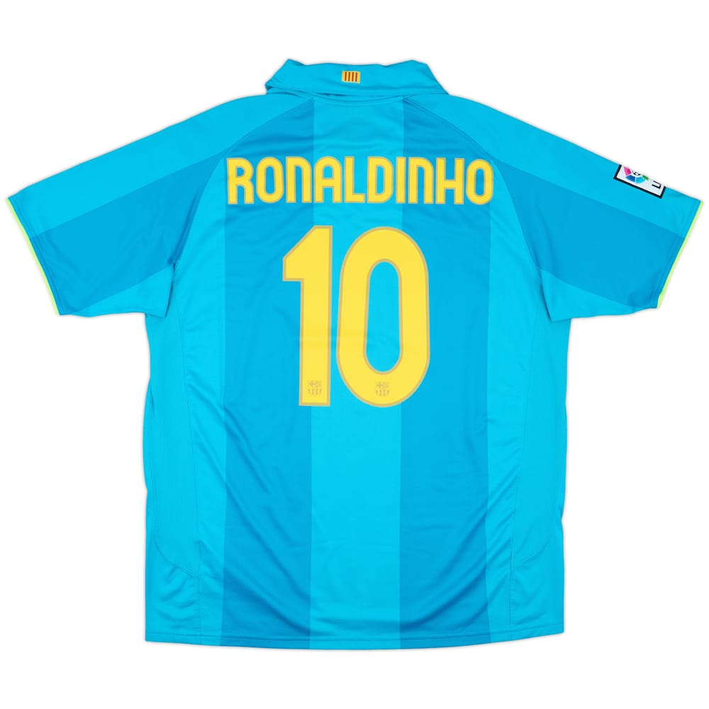2007-09 Barcelona Away Shirt Ronaldinho #10 - 8/10 - (XL)