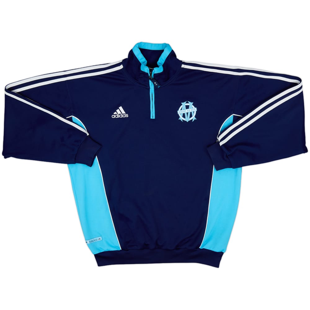 2000-01 Olympique Marseille adidas 1/4 Zip Sweat Top - 8/10 - (M/L)