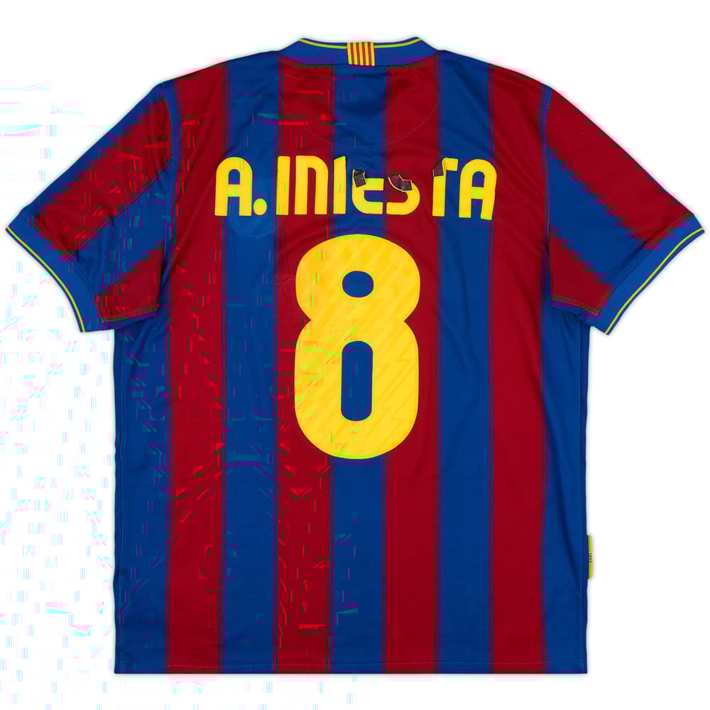 2009-10 Barcelona Home Shirt A.Iniesta #8 - 5/10 - (M)