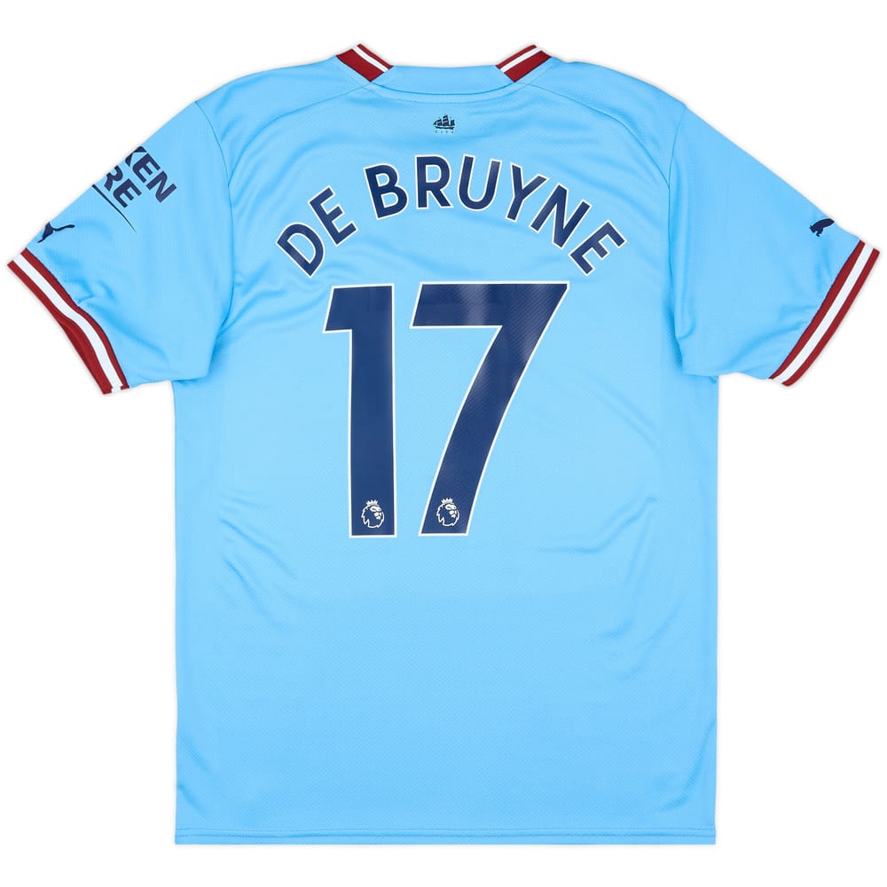 2022-23 Manchester City Home Shirt De Bruyne #17 - 10/10 - (M)