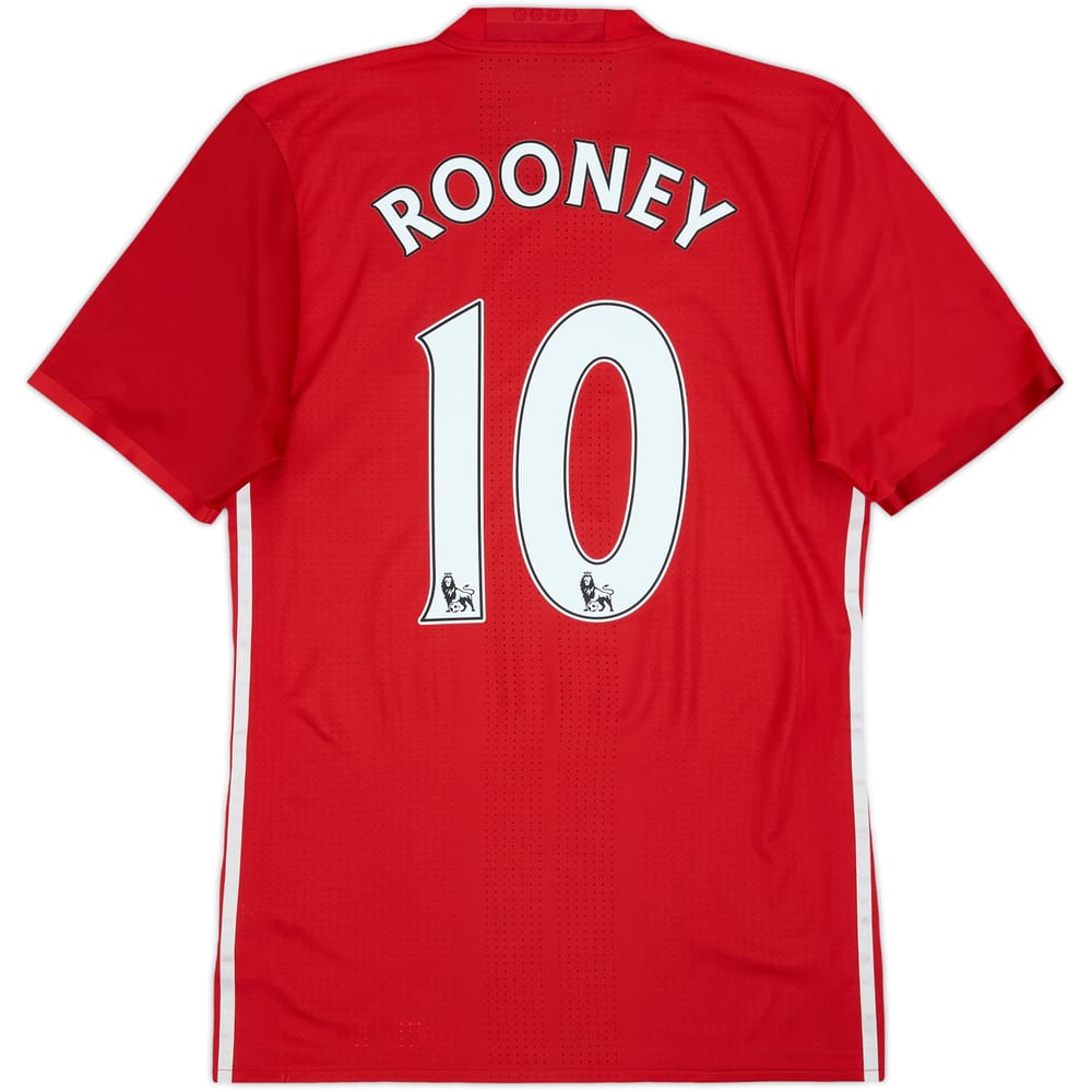 2016-17 Manchester United Authentic Home Shirt Rooney #10 - 8/10 - (M)