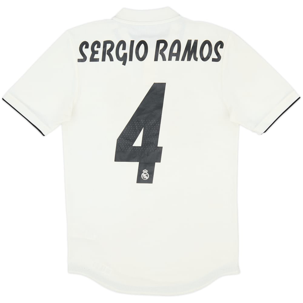 2018-19 Real Madrid Authentic Home Shirt Sergio Ramos #4 - 7/10 - (XS)