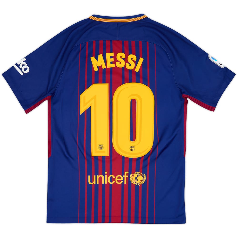 2017-18 Barcelona Home Shirt Messi #10 - 9/10 - (S)