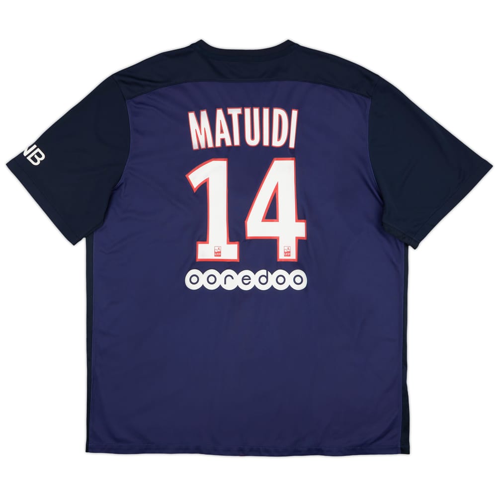 2015-16 Paris Saint-Germain Home Shirt Matuidi #14 - 9/10 - (XXL)