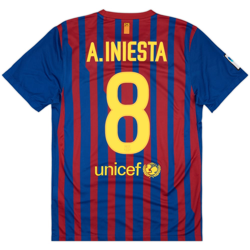 2011-12 Barcelona Home Shirt A.Iniesta #8 - 6/10 - (S)