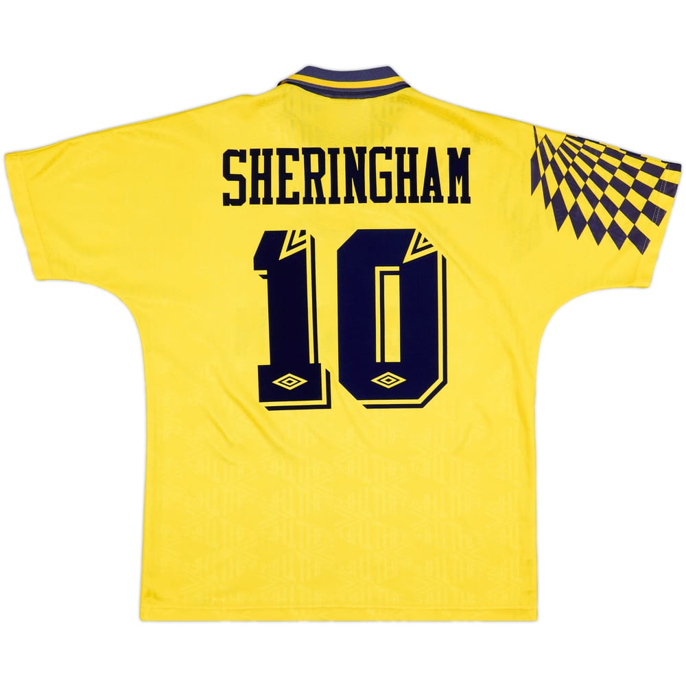 1991-95 Tottenham Away Shirt Sheringham #10 - 10/10 - (L)