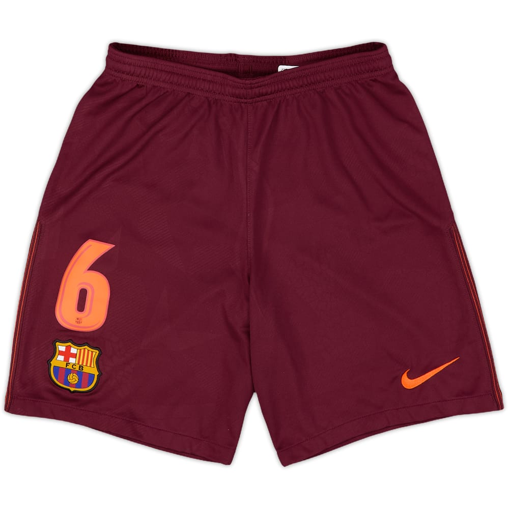 2017-18 Barcelona Third Shirt #6 - 10/10 - (S)