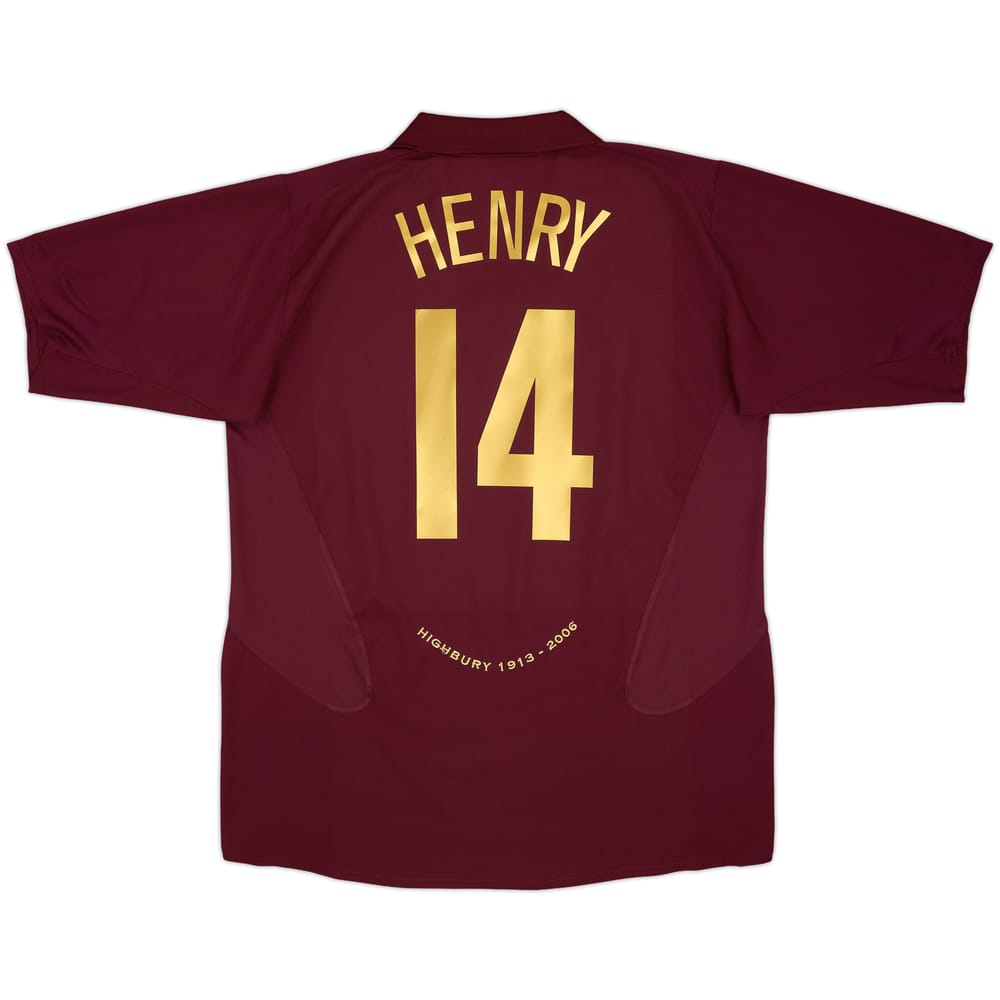 2005-06 Arsenal Home Shirt Henry #14 - 8/10 - (XL)