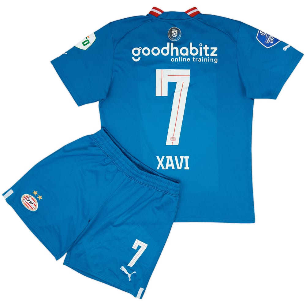 2022-23 PSV Third Shirt & Shorts Xavi #7 - 7/10 - (M)