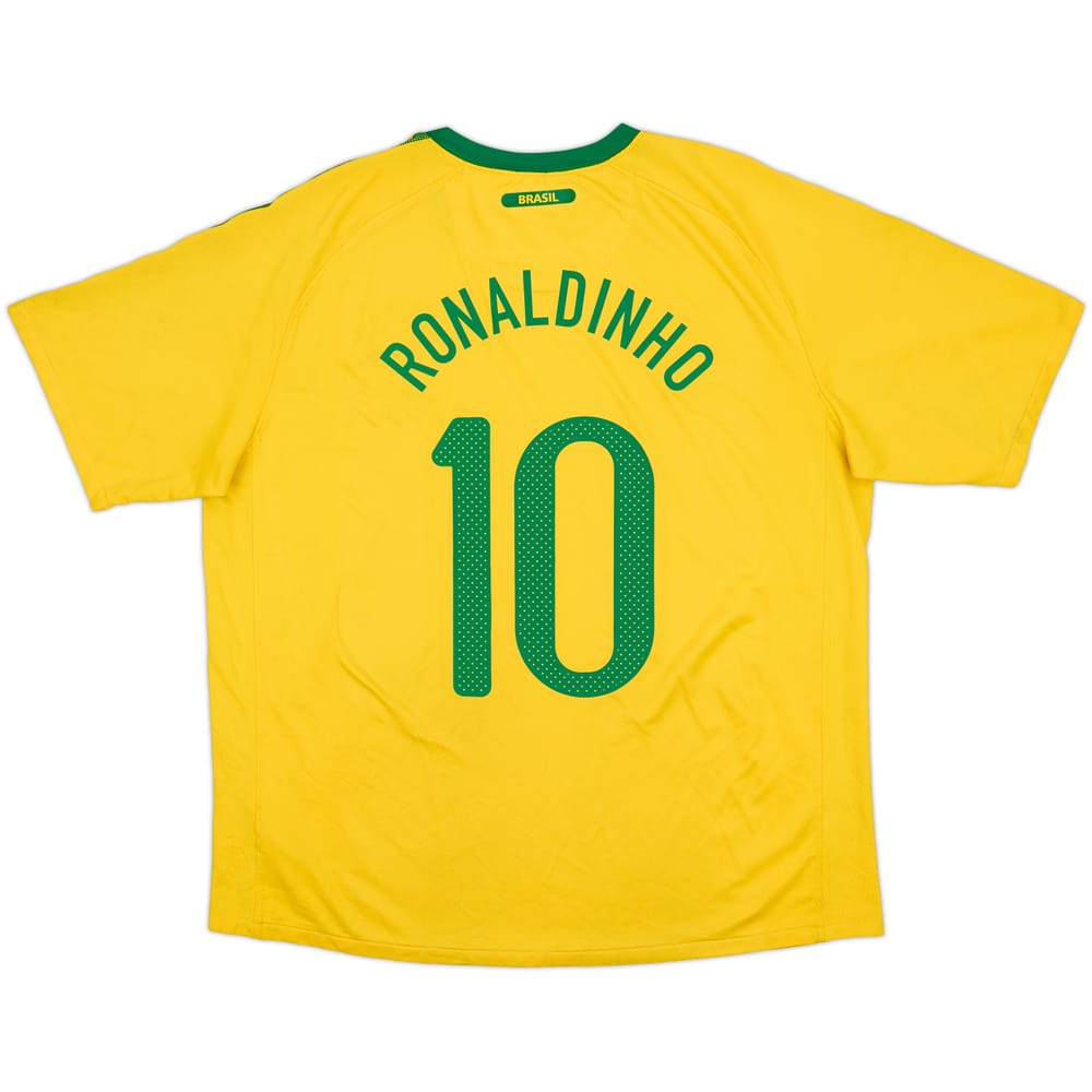 2010-11 Brazil Home Shirt Ronaldinho #10 - 6/10 - (XXL)