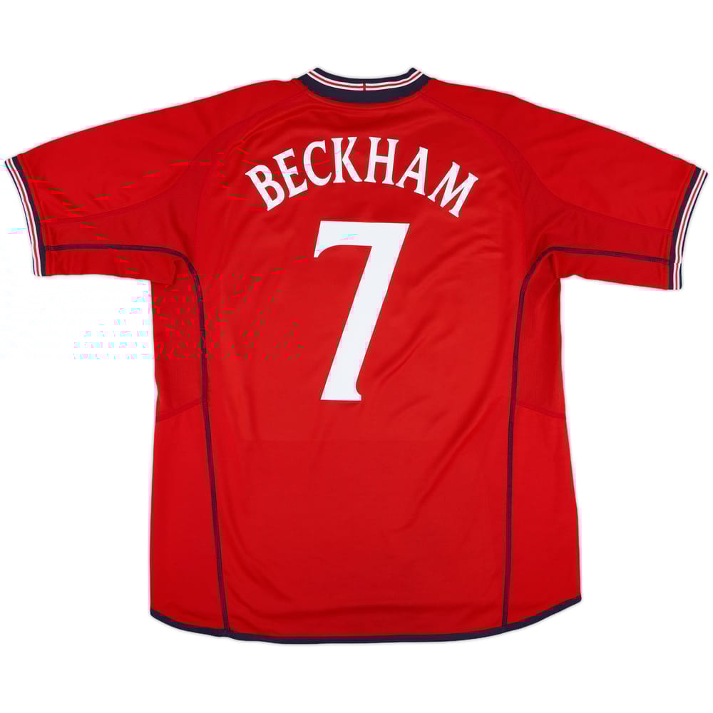 2002-04 England Away Shirt Beckham #7 - 6/10 - (XL)