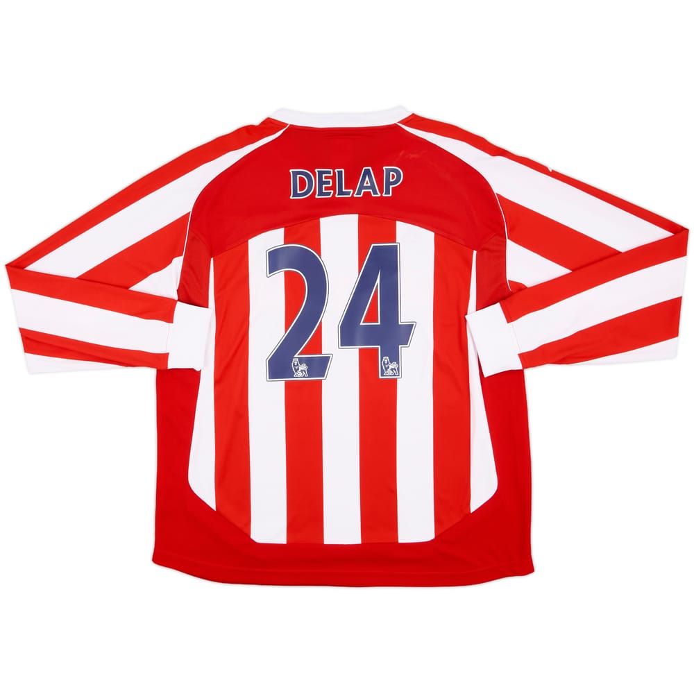 2009-10 Stoke City Home L/S Shirt Delap #24 - 9/10 - (XL)