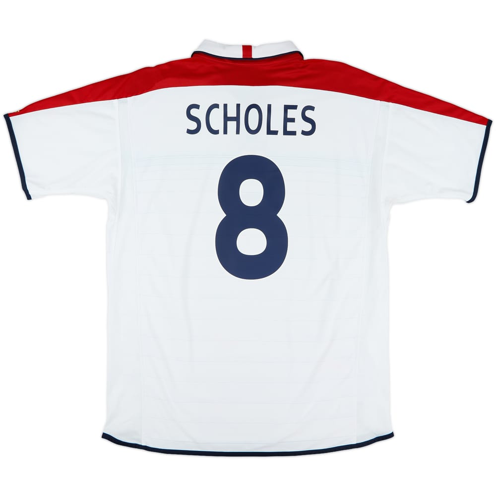 2003-05 England Home Shirt Scholes #8 - 7/10 - (XL)