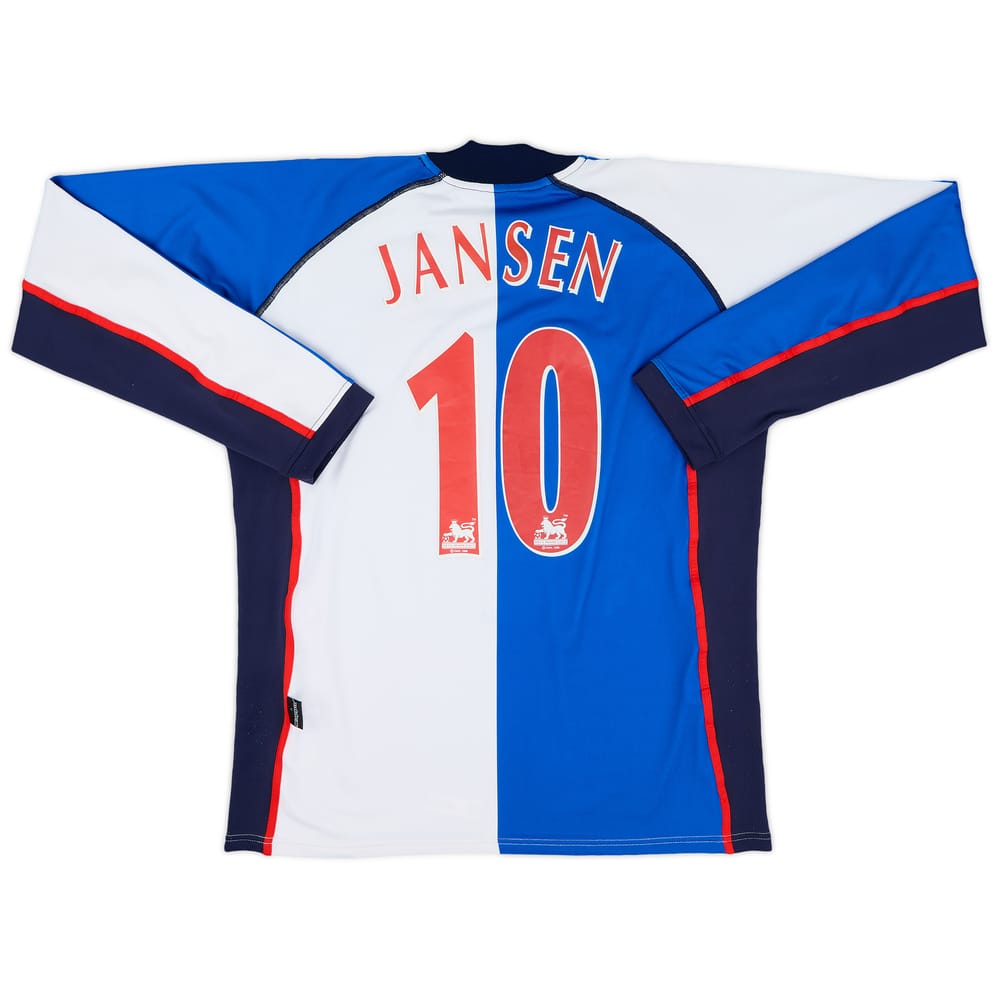 2002-03 Blackburn Home L/S Shirt Jansen #10 - 8/10 - (L)