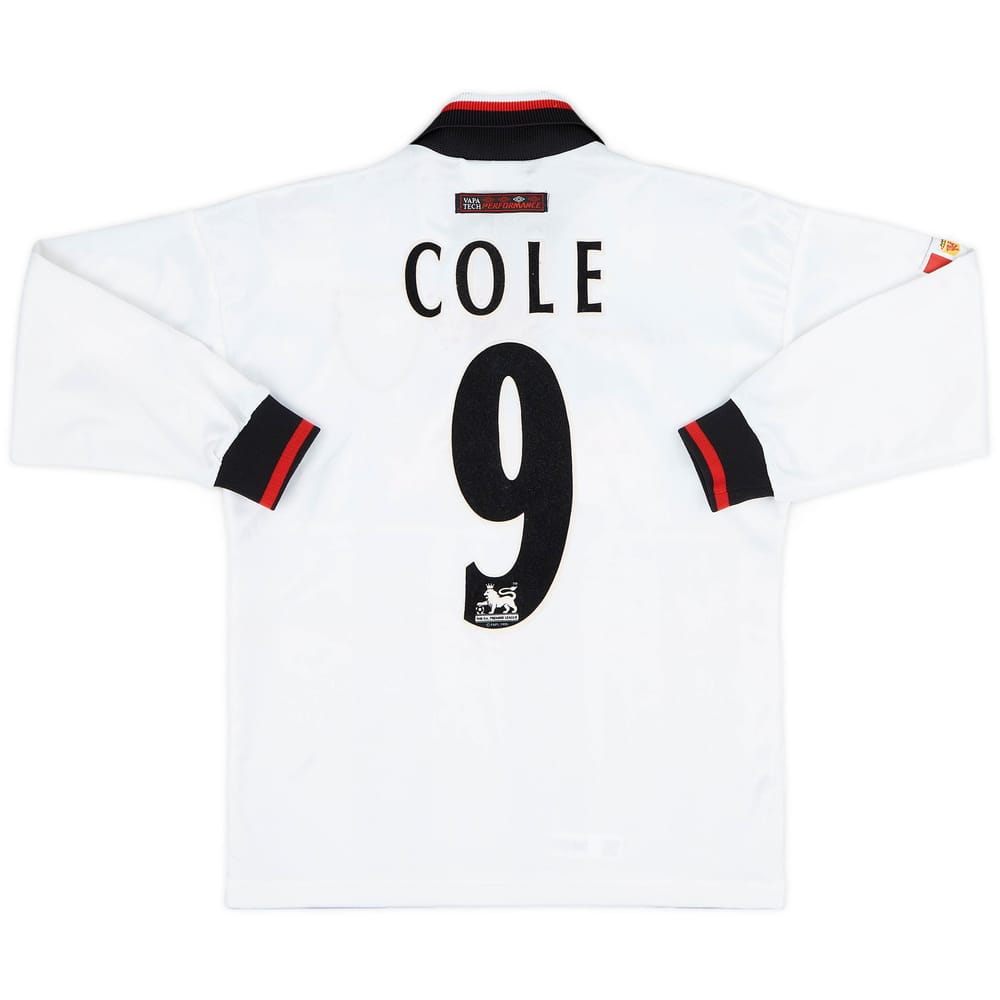 1997-99 Manchester United Away L/S Shirt Cole #9 - 5/10 - (M.Boys)