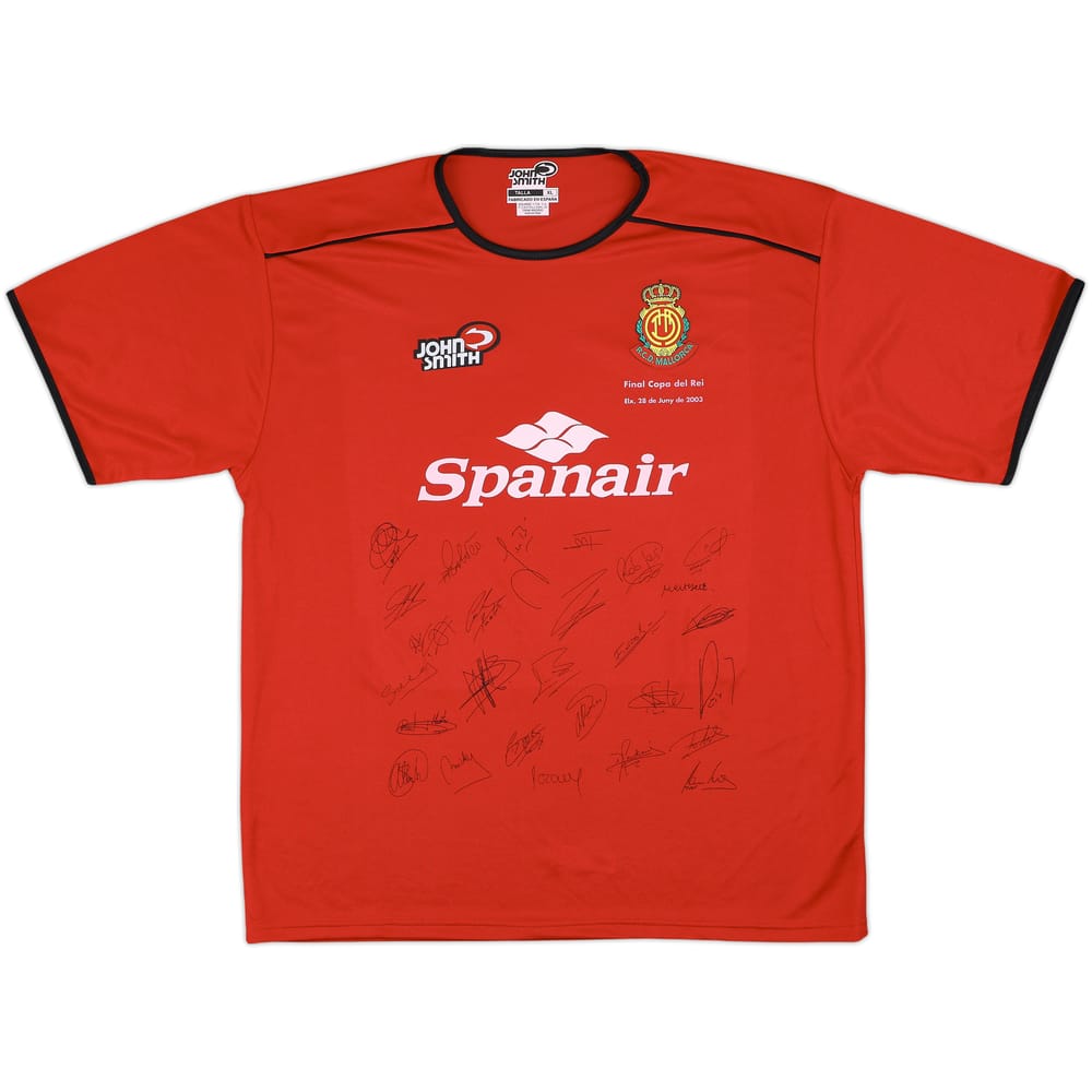 2002-03 Real Mallorca 'Squad Signed' Home Shirt - 8/10 - (XL)