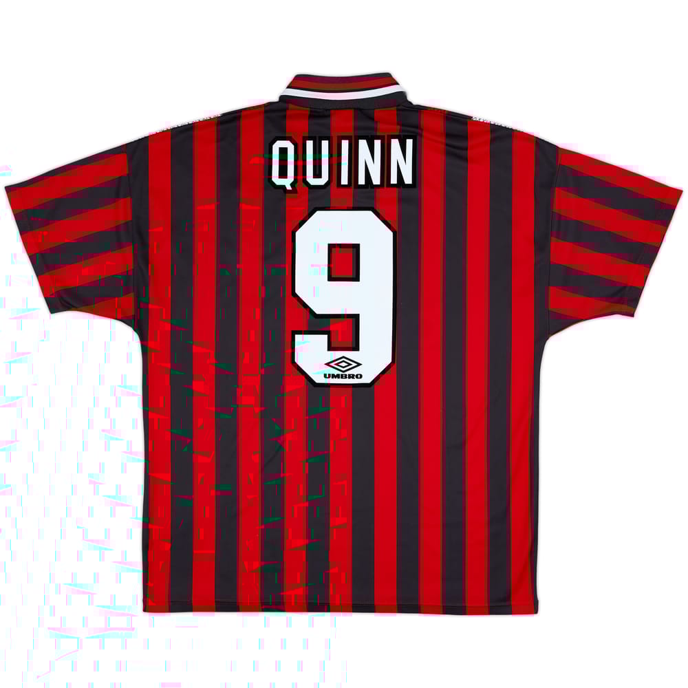 1994-96 Manchester City Away Shirt Quinn #9 - 7/10 - (XL)