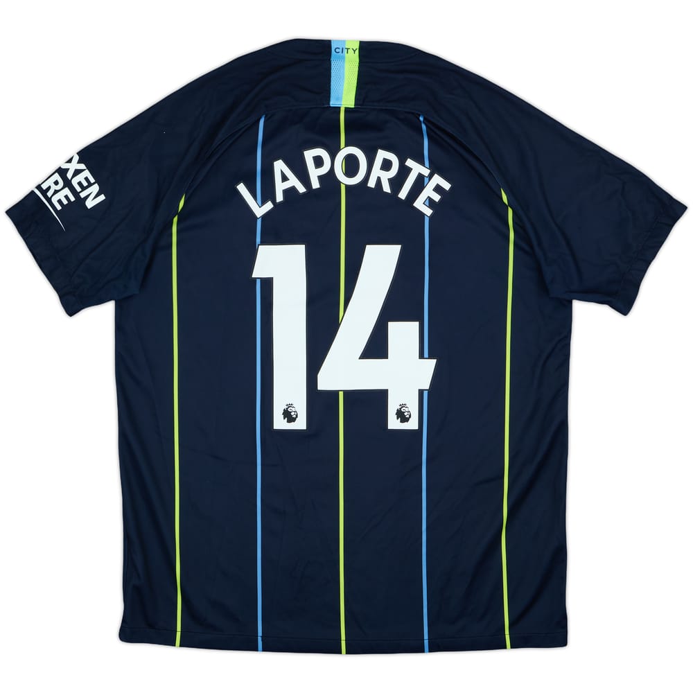 2018-19 Manchester City Away Shirt Laporte #14 - 8/10 - (L)