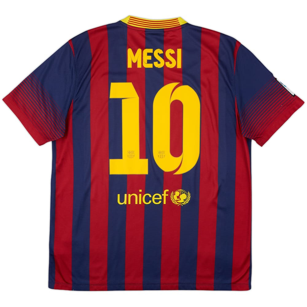 2013-14 Barcelona Home Shirt Messi #10 - 7/10 - (L)