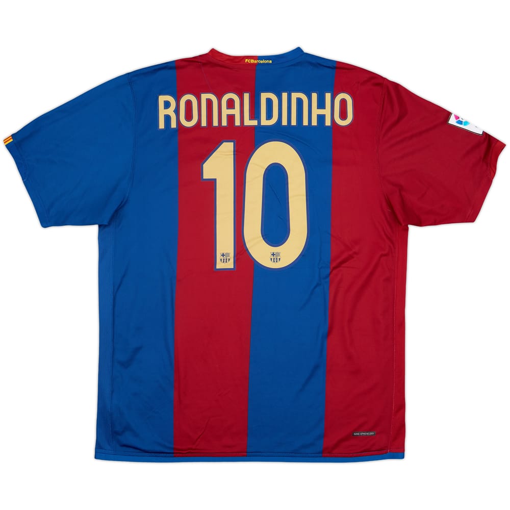 2006-07 Barcelona Home Shirt Ronaldinho #10 - 8/10 - (XL)