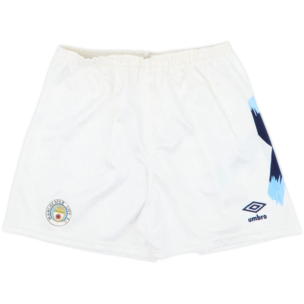 1991-93 Manchester City Home Shorts - 7/10 - (M)