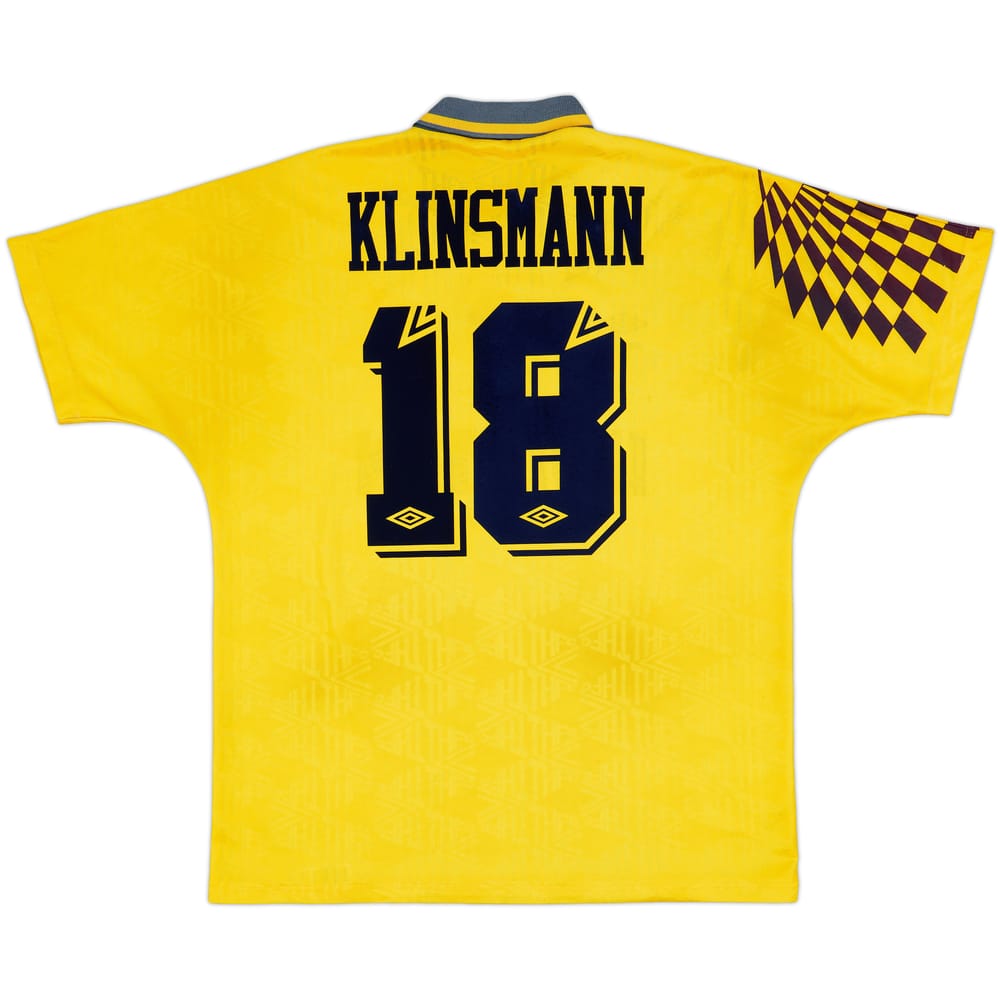 1991-95 Tottenham Away Shirt Klinsmann #18 - 7/10 - (XL)