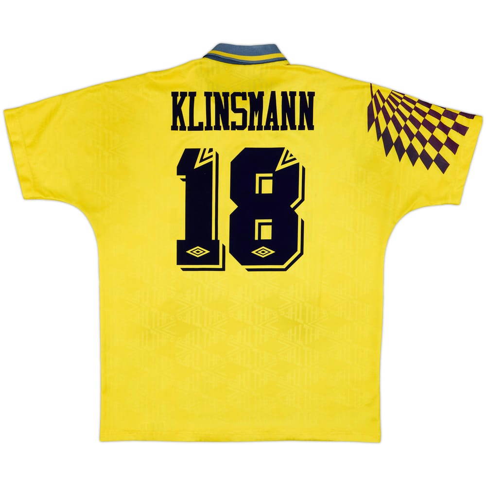 1991-95 Tottenham Away Shirt Klinsmann #18 - 6/10 - (XXL)