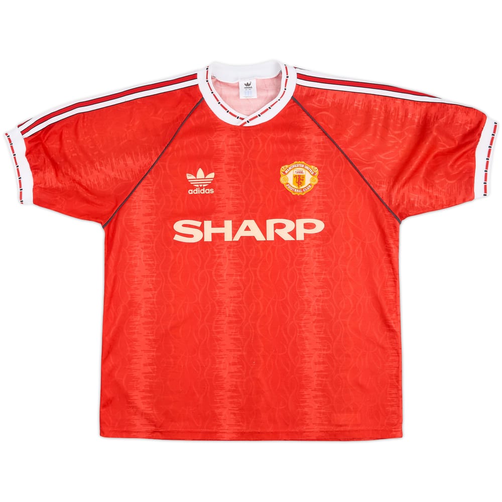 1990-92 Manchester United Home Shirt - 6/10 - (L)