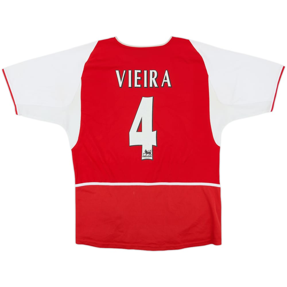 2002-04 Arsenal Home Shirt Viera #4 - 6/10 - (M)