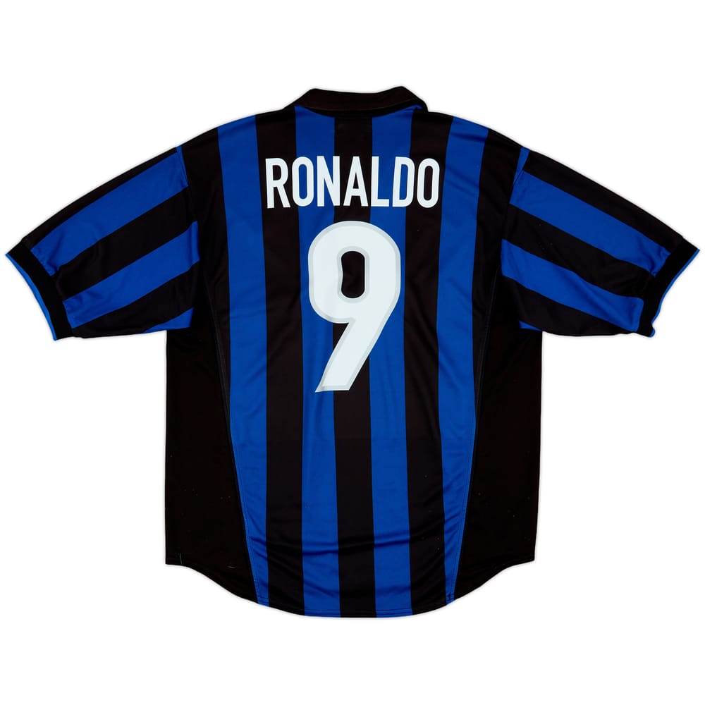 1998-99 Inter Milan Home Shirt Ronaldo #9 - 7/10 - (L)