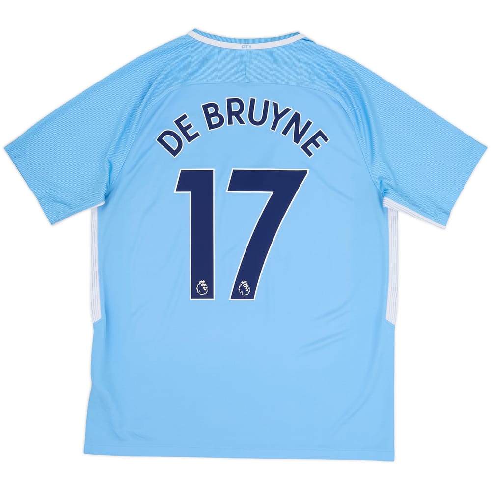 2017-18 Manchester City Home Shirt De Bruyne #17 - 9/10 - (L)