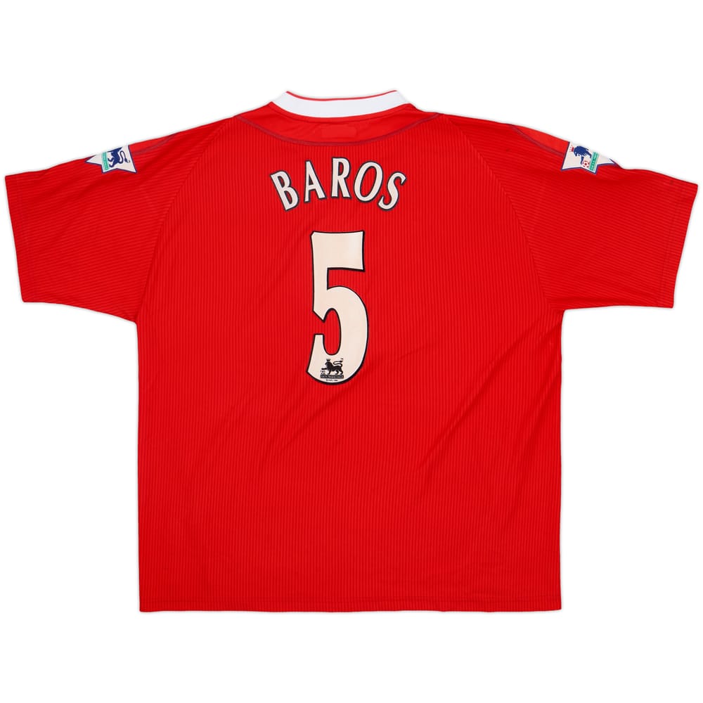 2002-04 Liverpool Home Shirt Baros #5 - 5/10 - (XL)