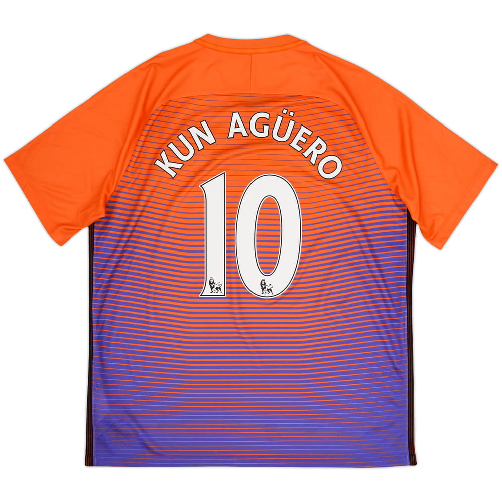 2016-17 Manchester City Third Shirt Kun Aguero #10 - 9/10 - (XL)