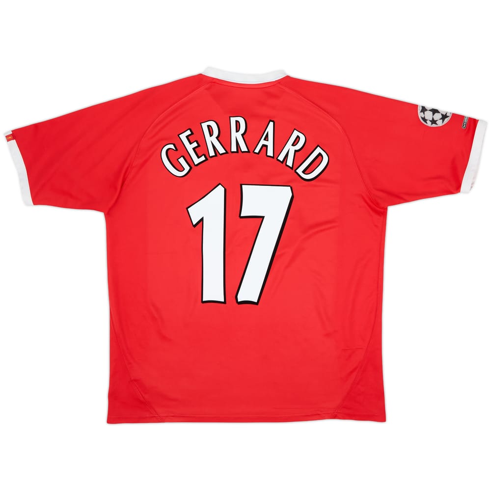 2001-03 Liverpool Liga de Campeones Camiseta Gerrard #17 - 6/10 - (XL)