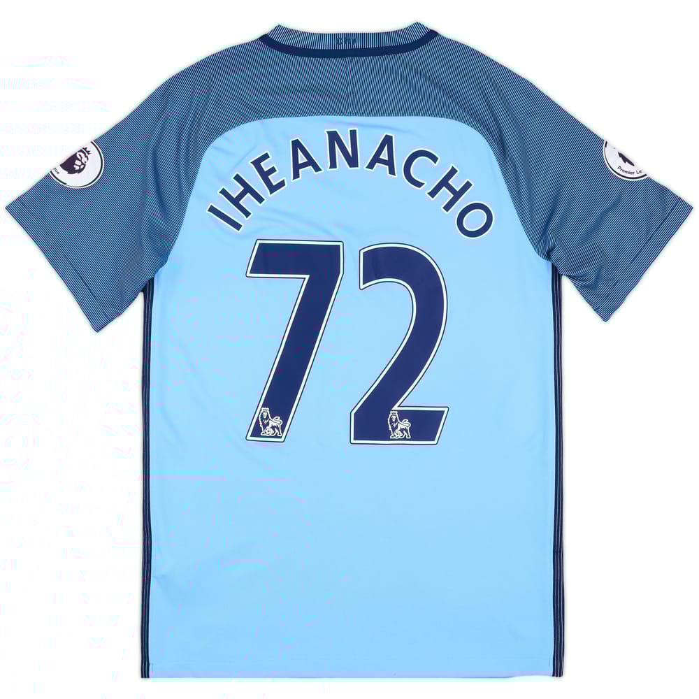 2016-17 Manchester City Home Shirt Iheanacho #72 - 8/10 - (S)