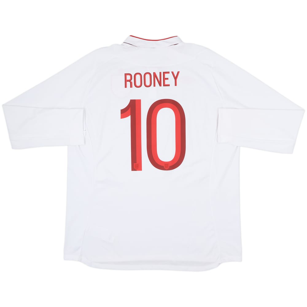 2012-13 England Home L/S Shirt Rooney #10 - 10/10 - (XXL)