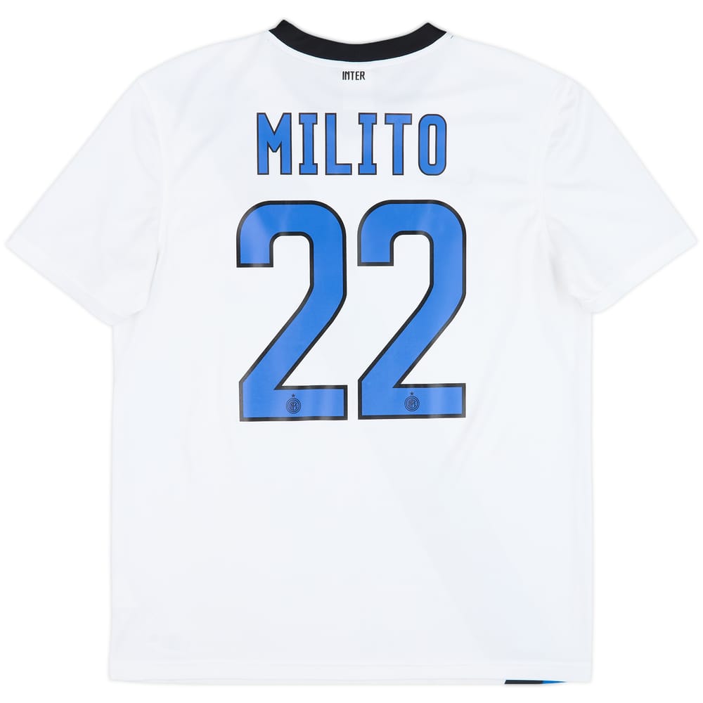 2011-12 Inter Milan Basic Away Shirt Milito #22 - 7/10 - (L)