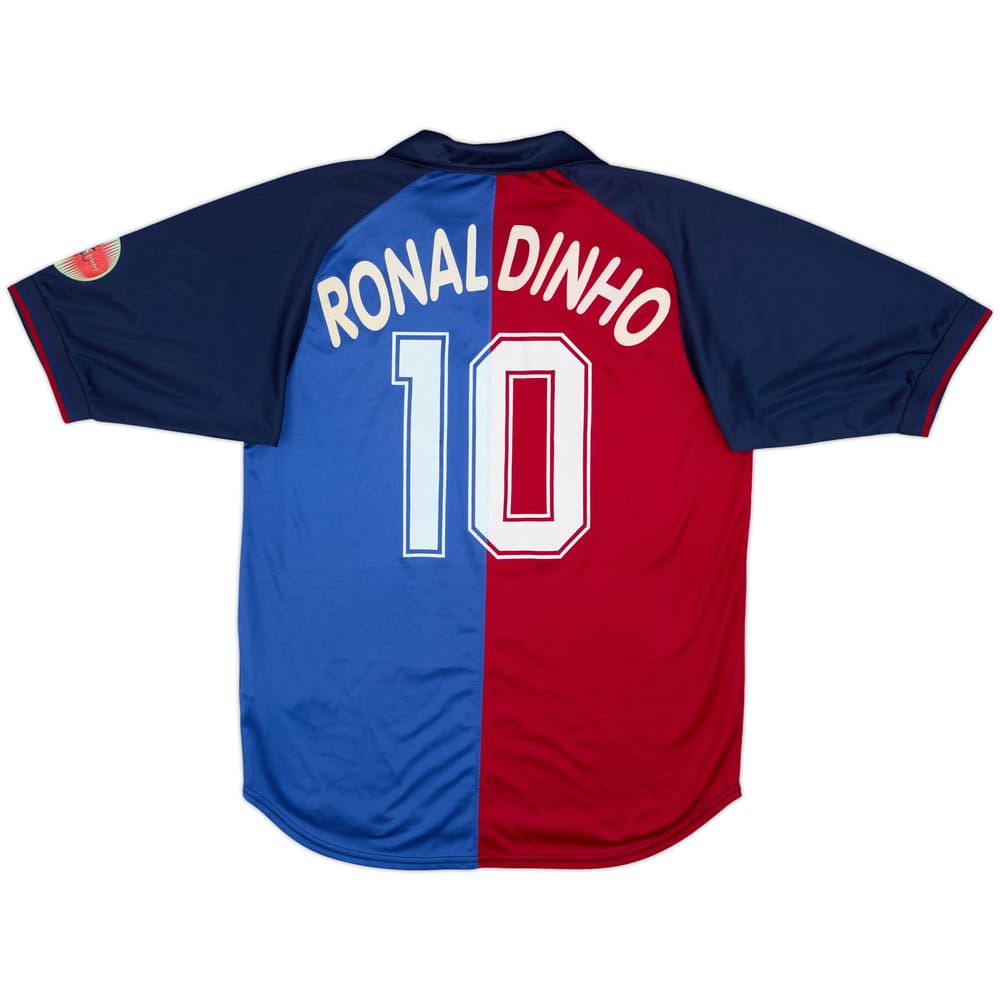 2004-05 Barcelona Nike Retro 1999-00 Shirt Ronaldinho #10 - 7/10 - (S)