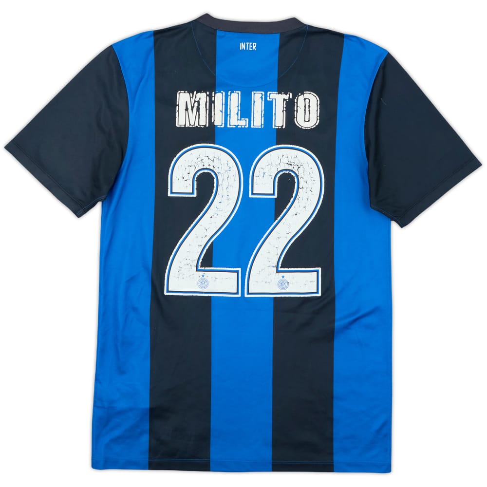 2012-13 Inter Milan Basic Home Shirt Milito #22 - 4/10 - (S)