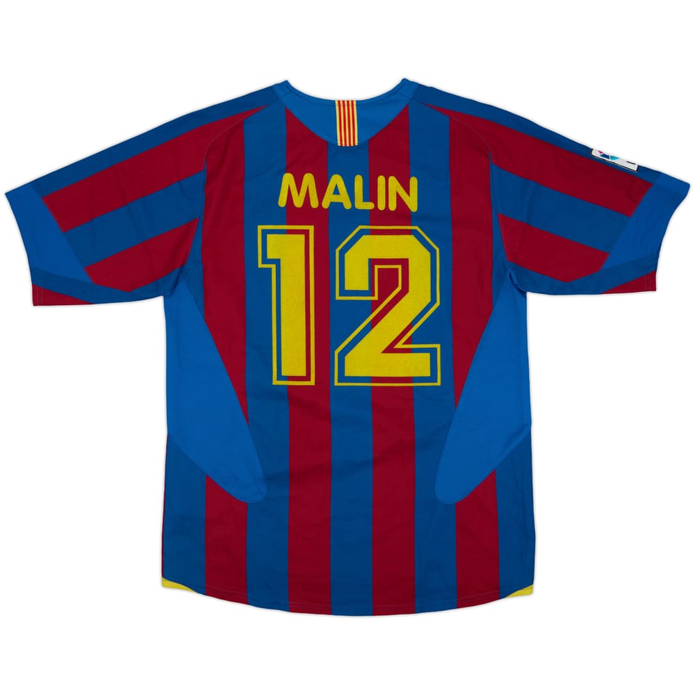 2005-06 Barcelona Home Shirt Malin #12 - 9/10 - (M)