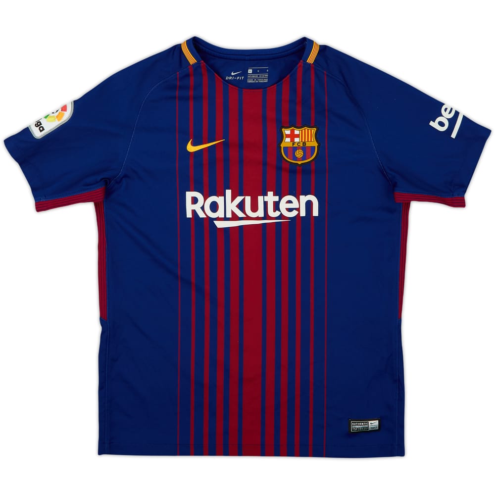 2017-18 Barcelona Home Shirt - 8/10 - (L.Boys)