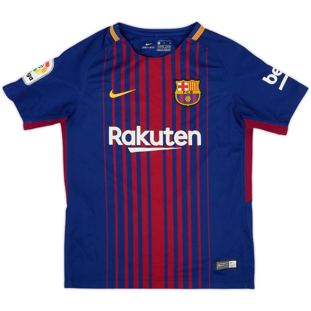 2017-18 Barcelona Home Shirt - 8/10 - (S.Boys)