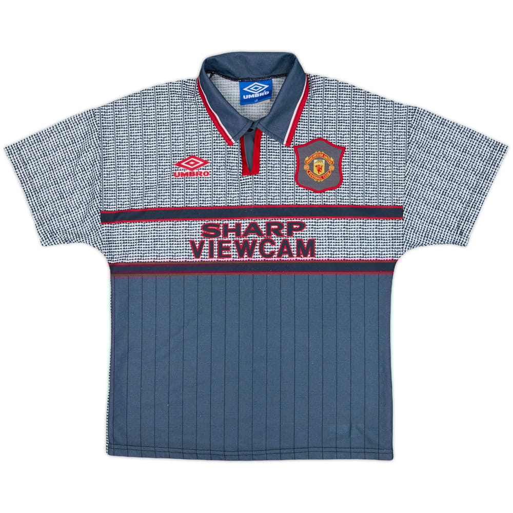 1995-96 Manchester United Away Shirt - 9/10 - (L.Boys)