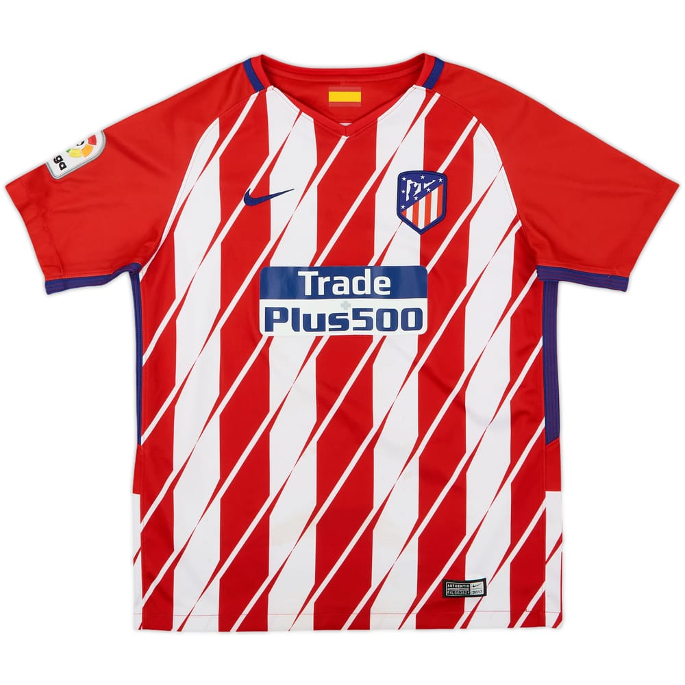 2017-18 Atletico Madrid Home Shirt - 6/10 - (L.Boys)
