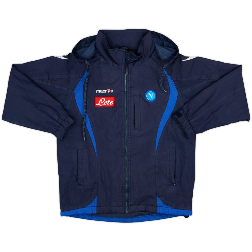 2010-11 Napoli Macron Hooded Rain Jacket - 6/10 - (XXS)