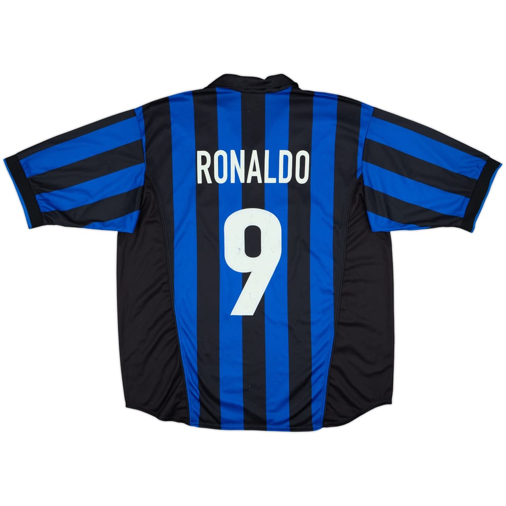 1998-99 Inter Milan Home Shirt Ronaldo #9 - 6/10 - (XL)