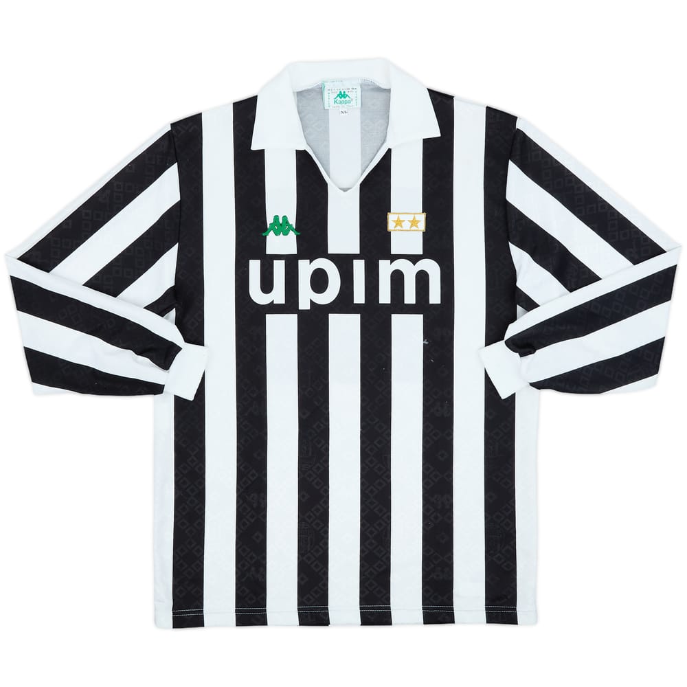 1991-92 Juventus Home L/S Shirt - 9/10 - (XL)