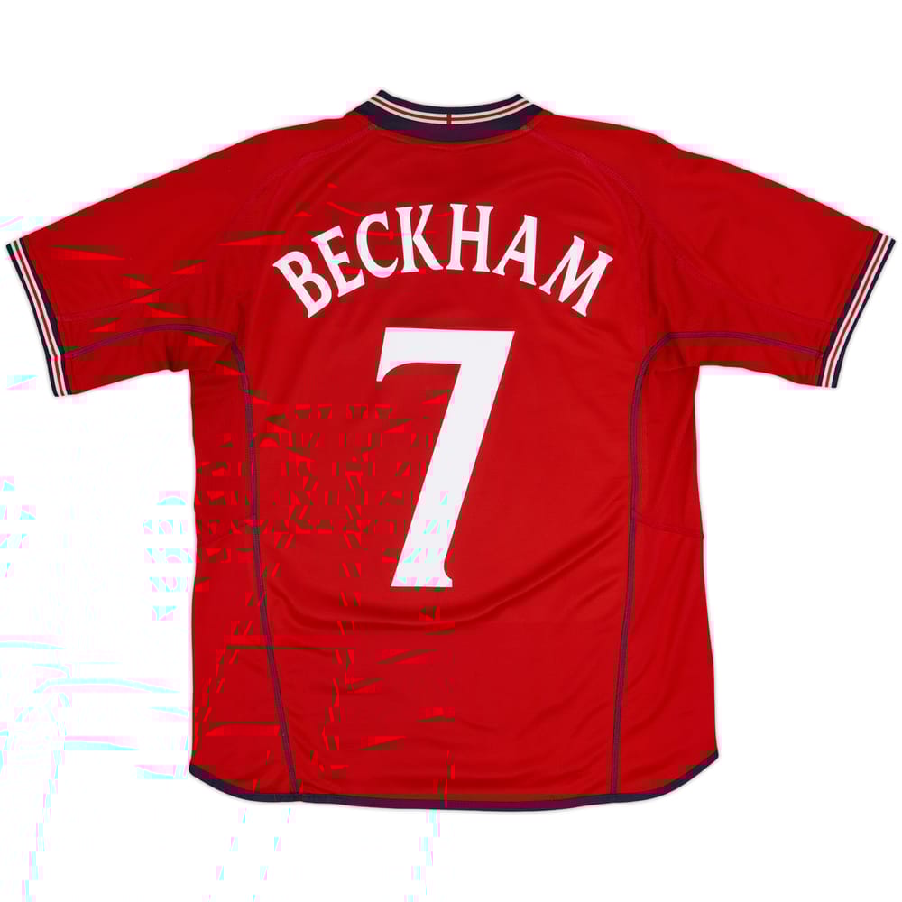 2002-04 England Away Shirt Beckham #7 - 6/10 - (L)